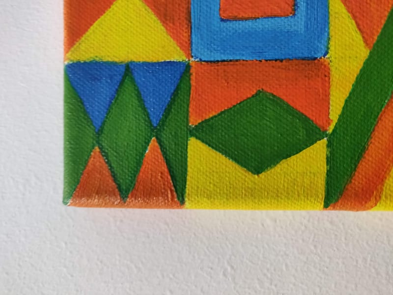 Tablouri Pattern realizate cu acrilic pe panza, dimensiuni diferite.