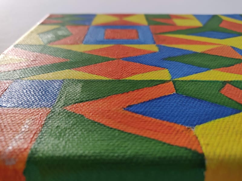 Tablouri Pattern realizate cu acrilic pe panza, dimensiuni diferite.