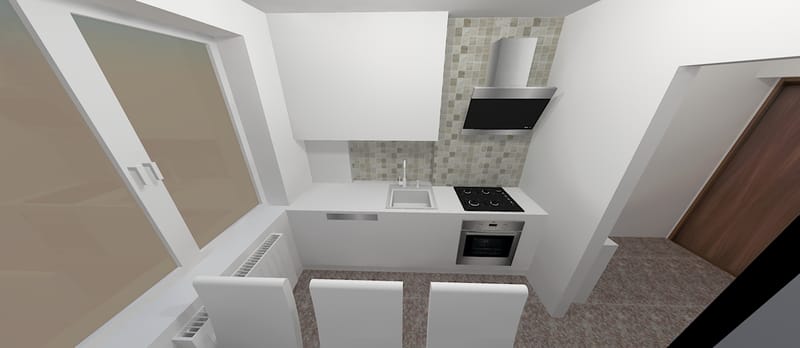 Amenajare apartament cu un dormitor, cartierul Grigorescu. Planuri de situatie, alegere produse, schite tehnice, randari partiale.