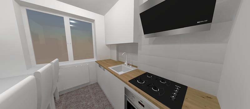 Amenajare apartament cu un dormitor, cartierul Grigorescu. Planuri de situatie, alegere produse, schite tehnice, randari partiale.