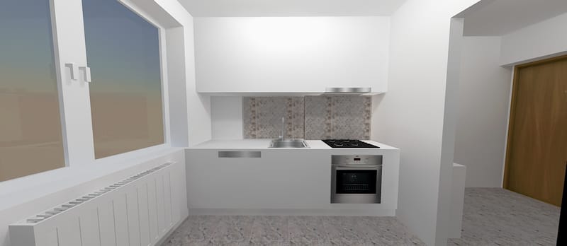 Amenajare apartament cu un dormitor, cartierul Grigorescu. Planuri de situatie, alegere produse, schite tehnice, randari partiale.