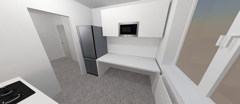 Amenajare apartament cu un dormitor, cartierul Grigorescu. Planuri de situatie, alegere produse, schite tehnice, randari partiale.