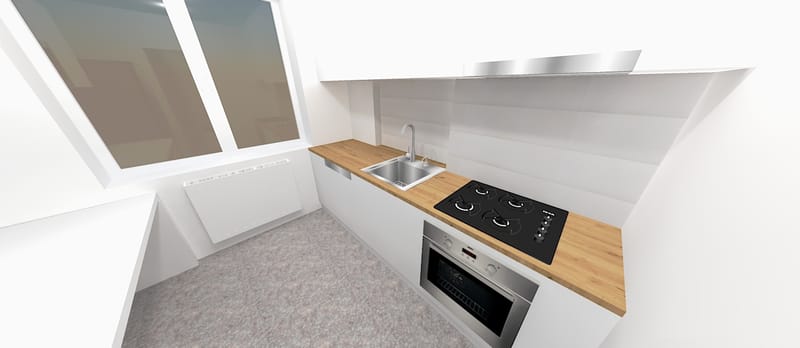 Amenajare apartament cu un dormitor, cartierul Grigorescu. Planuri de situatie, alegere produse, schite tehnice, randari partiale.