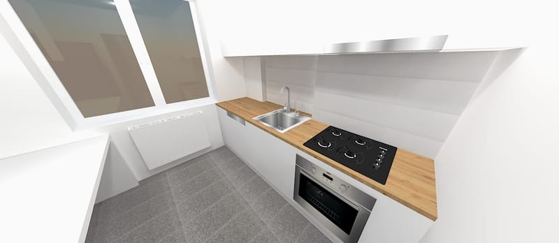 Amenajare apartament cu un dormitor, cartierul Grigorescu. Planuri de situatie, alegere produse, schite tehnice, randari partiale.