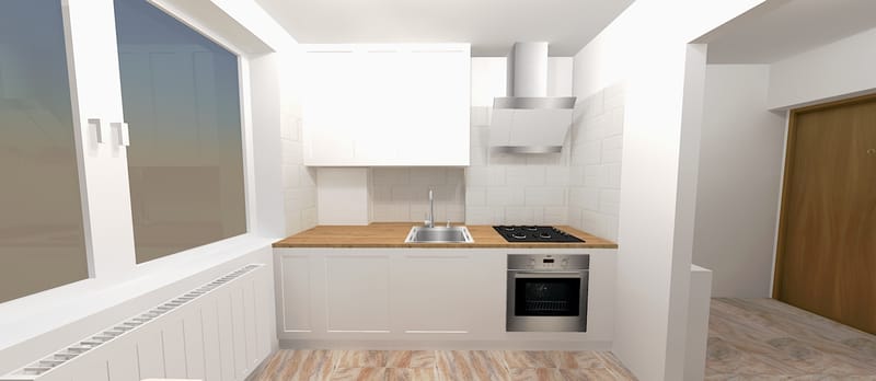 Amenajare apartament cu un dormitor, cartierul Grigorescu. Planuri de situatie, alegere produse, schite tehnice, randari partiale.