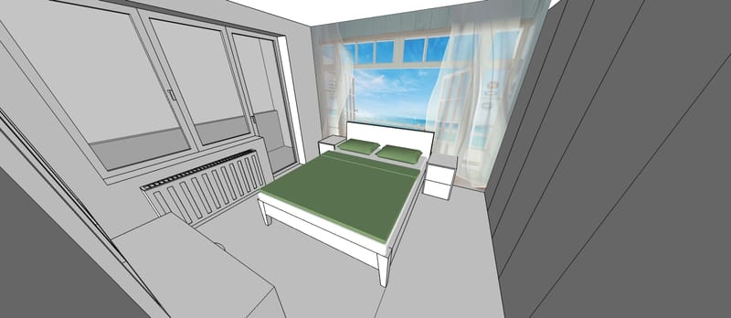 Amenajare apartament cu un dormitor, cartierul Grigorescu. Planuri de situatie, alegere produse, schite tehnice, randari partiale.