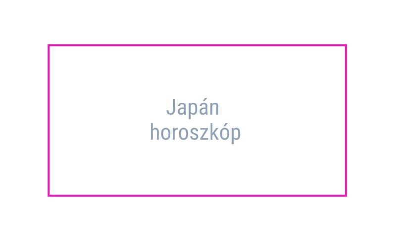 Japán horoszkóp
