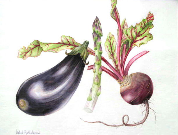 Aubergine, Asparagus and Beetroot