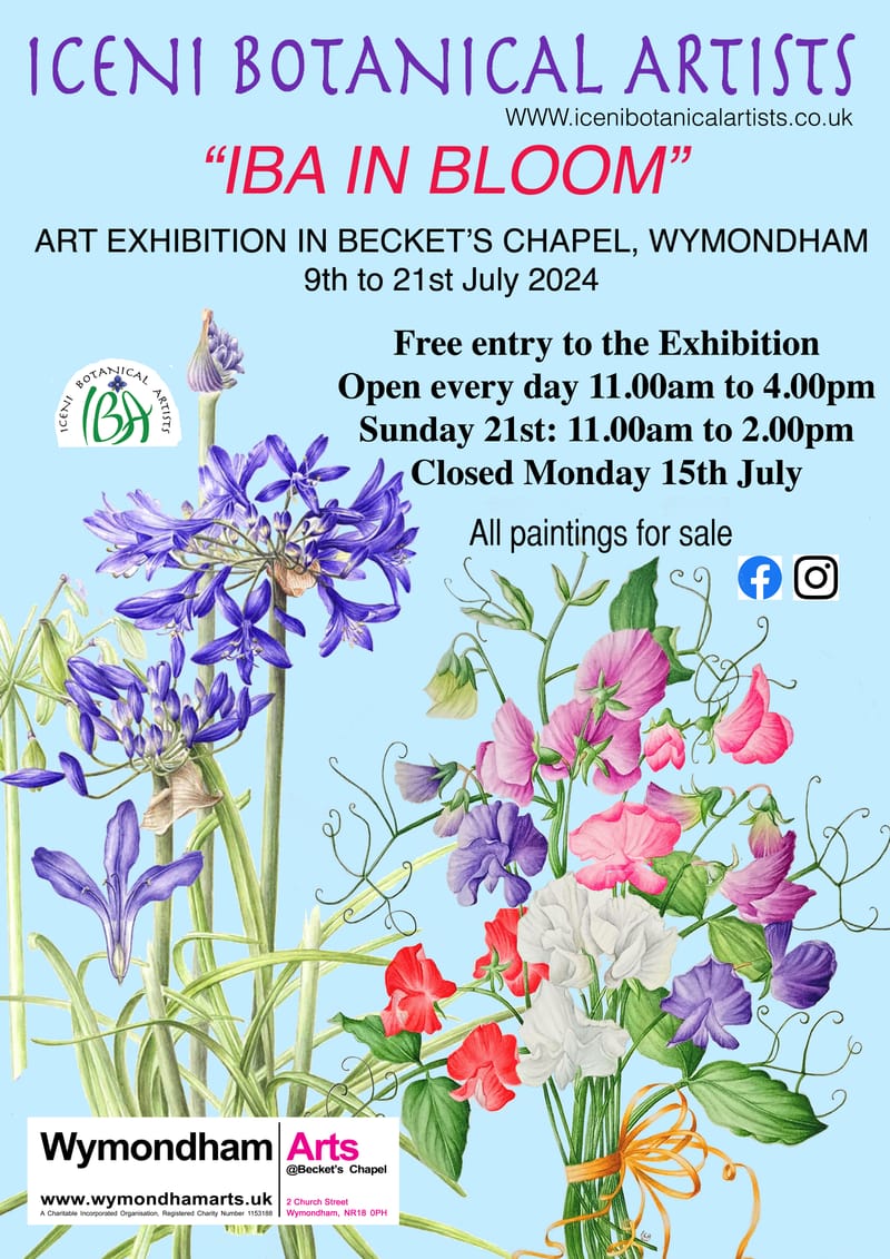 IBA in Bloom Annual Exhibition:       9th -21st July 2024