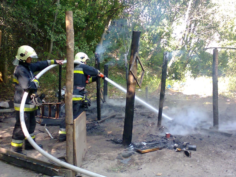 Hajléktalanok viskója égett le