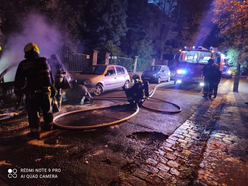 Kigyulladt egy gépkocsi
