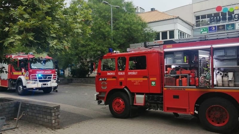 Tűzeset a Budagyöngye Bevásárlóköpontban