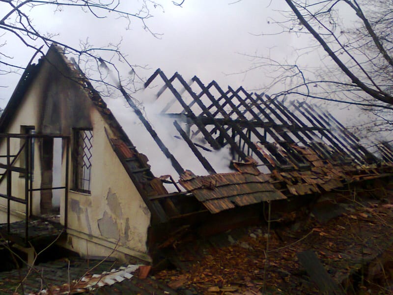 Régi nyomdaépület égett