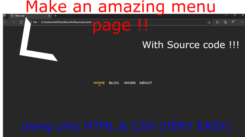 Make an amazing menu page using only HTML and CSS