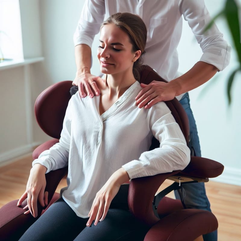 Seated chair massage