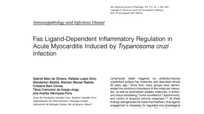 Fas ligand-dependent inflammatory regulation in acute myocarditis induced by Trypanosoma cruzi infection