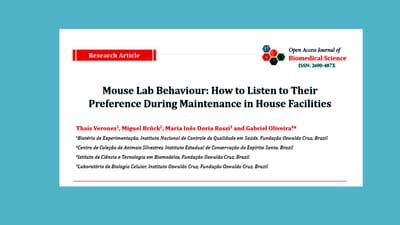 Mouse Lab Behaviour: How to Listen to Their Preference During Maintenance in House Facilities