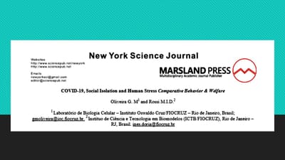 COVID-19, Social Isolation and Human Stress Comparative Behavior & Welfare