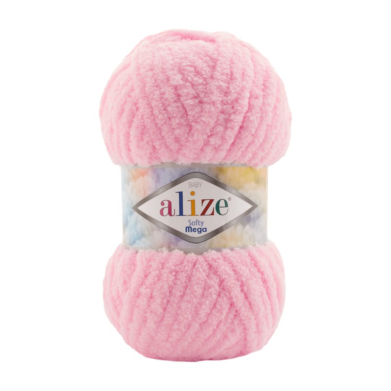Alize Softy Mega 185 Baby Pink chunky chenille yarn for knitting