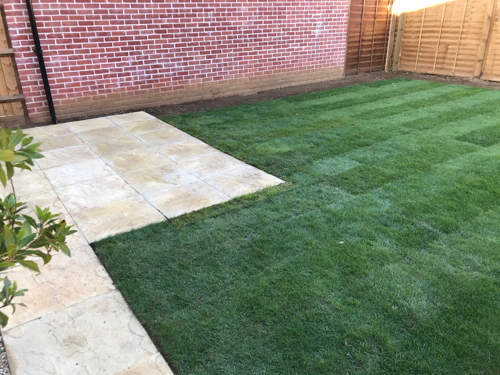 Patio and turfing