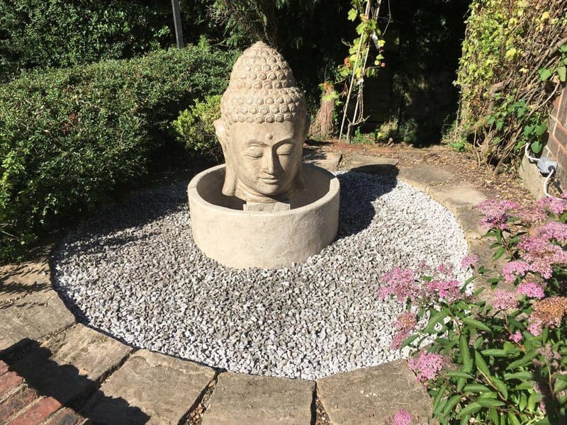 Installation of water feature - Huntingdon Landscapes