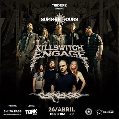 SUMMER TOURS traz Carcass e Killswitch Engage para apresentação única em Curitiba