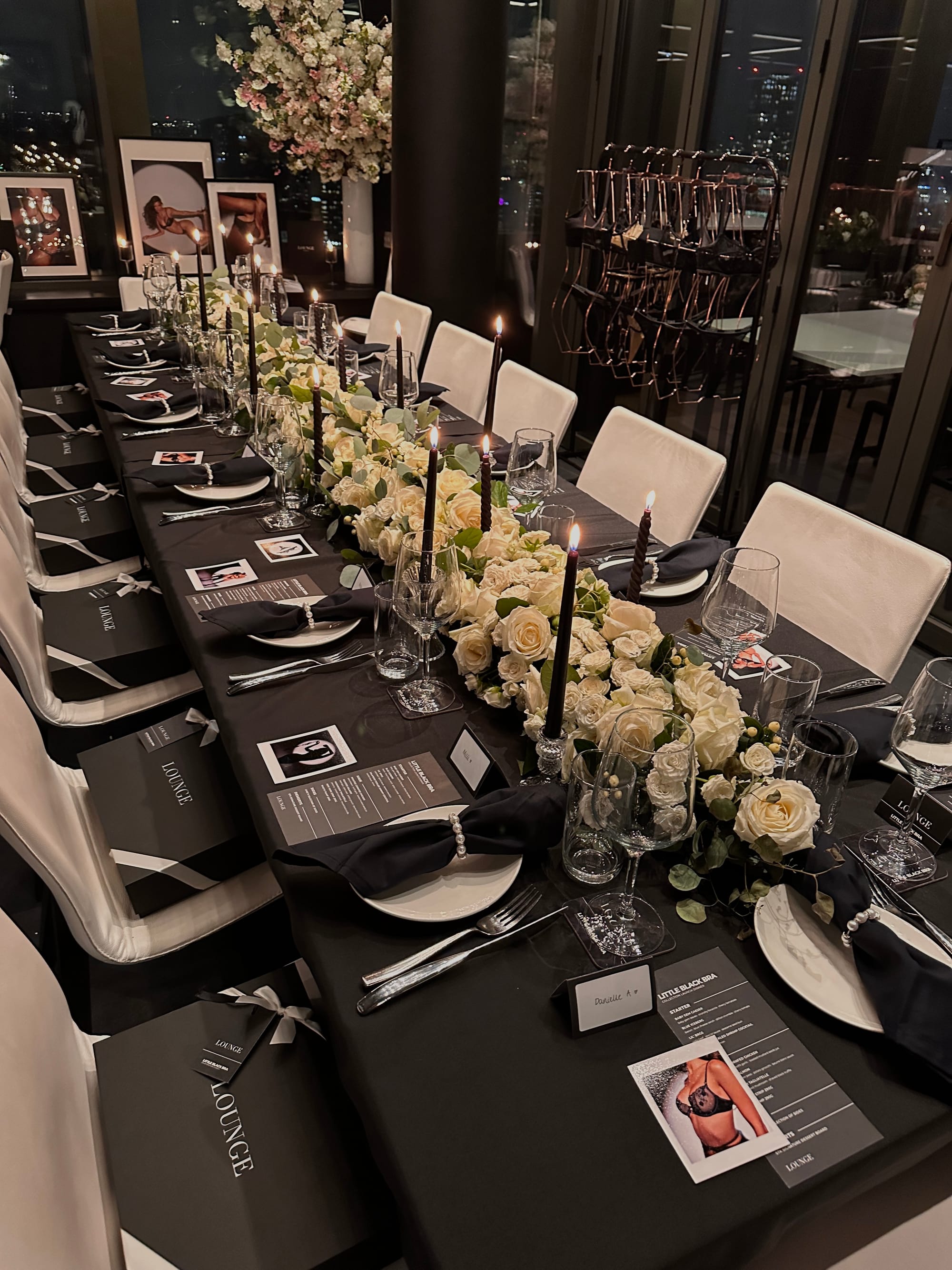 Lounge Underwear Little Black Bra Launch event dinner