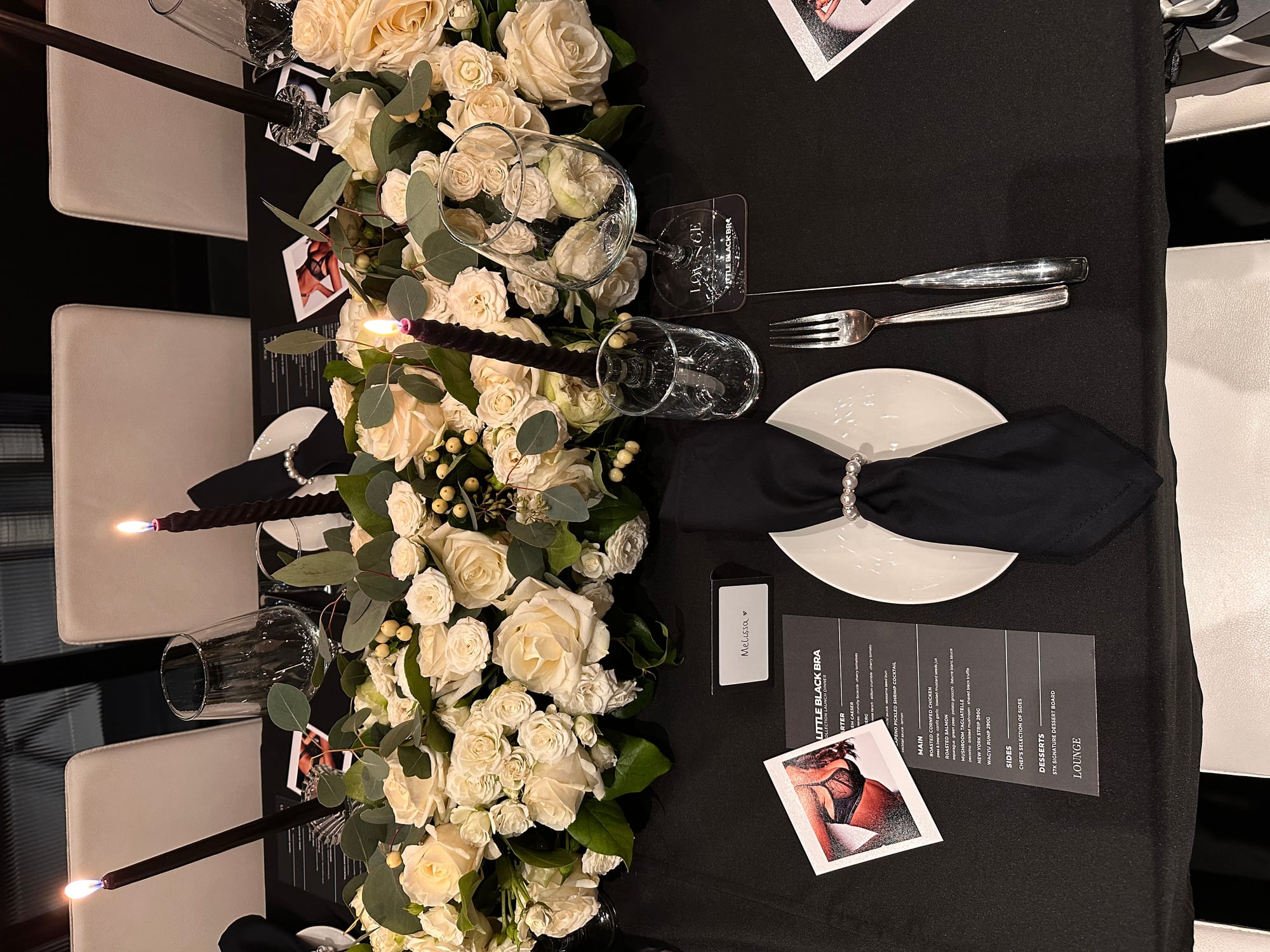 Lounge Underwear Little Black Bra Launch event dinner