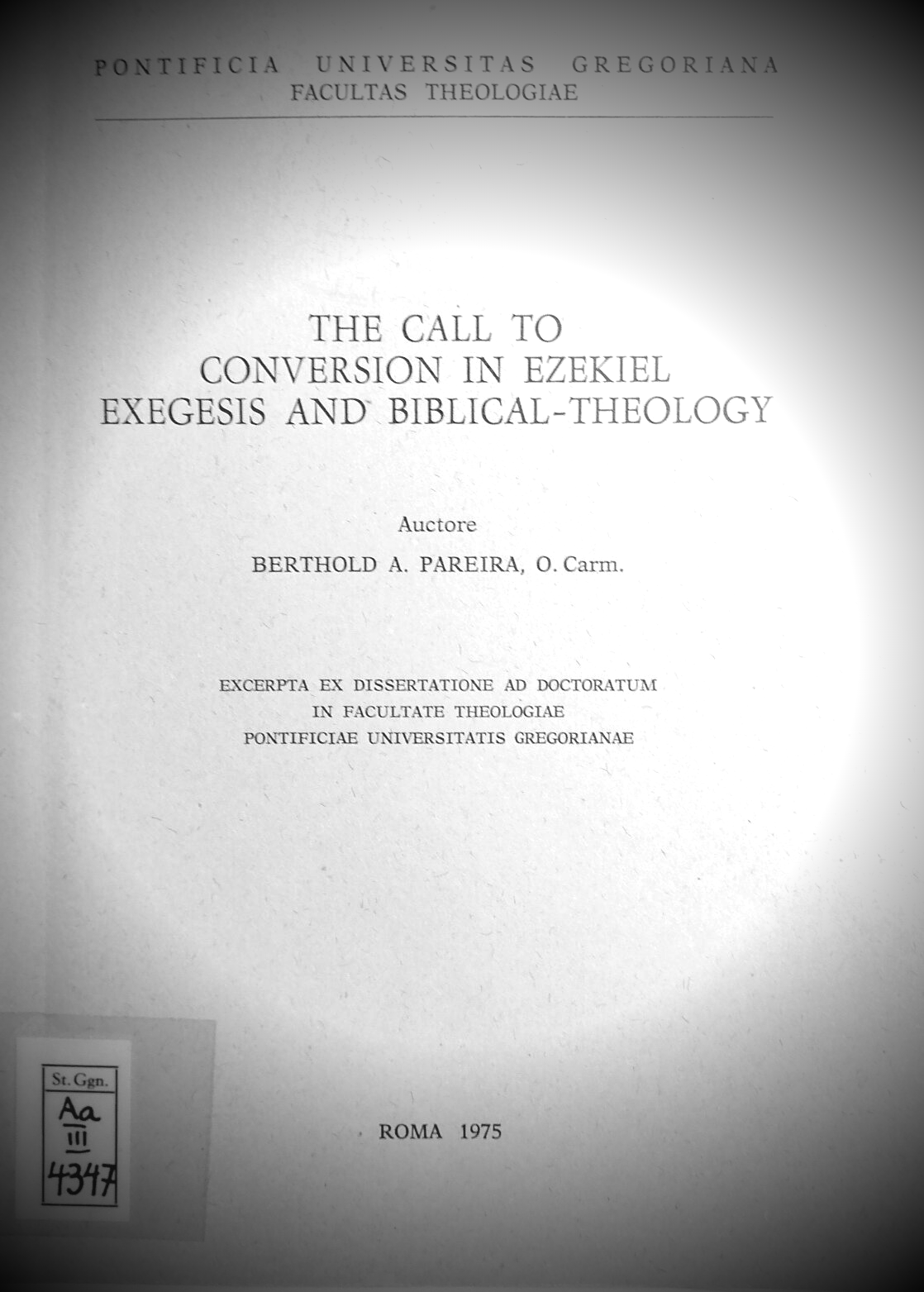 The Call to Conversion dari Profesor Pareira: Masih Relevankah Hingga Sekarang?