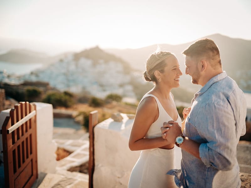 Iliana & Brendan Wedding in Ios at the villa Cycladic Gem