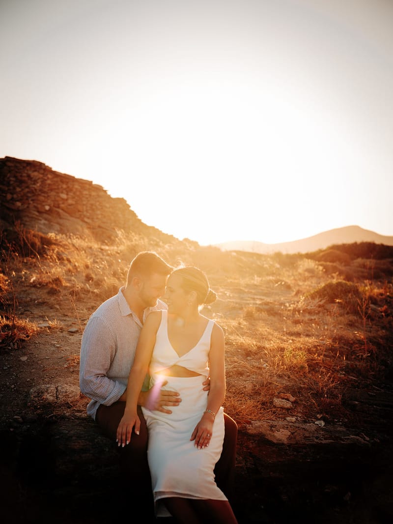 Iliana & Brendan Wedding in Ios at the villa Cycladic Gem