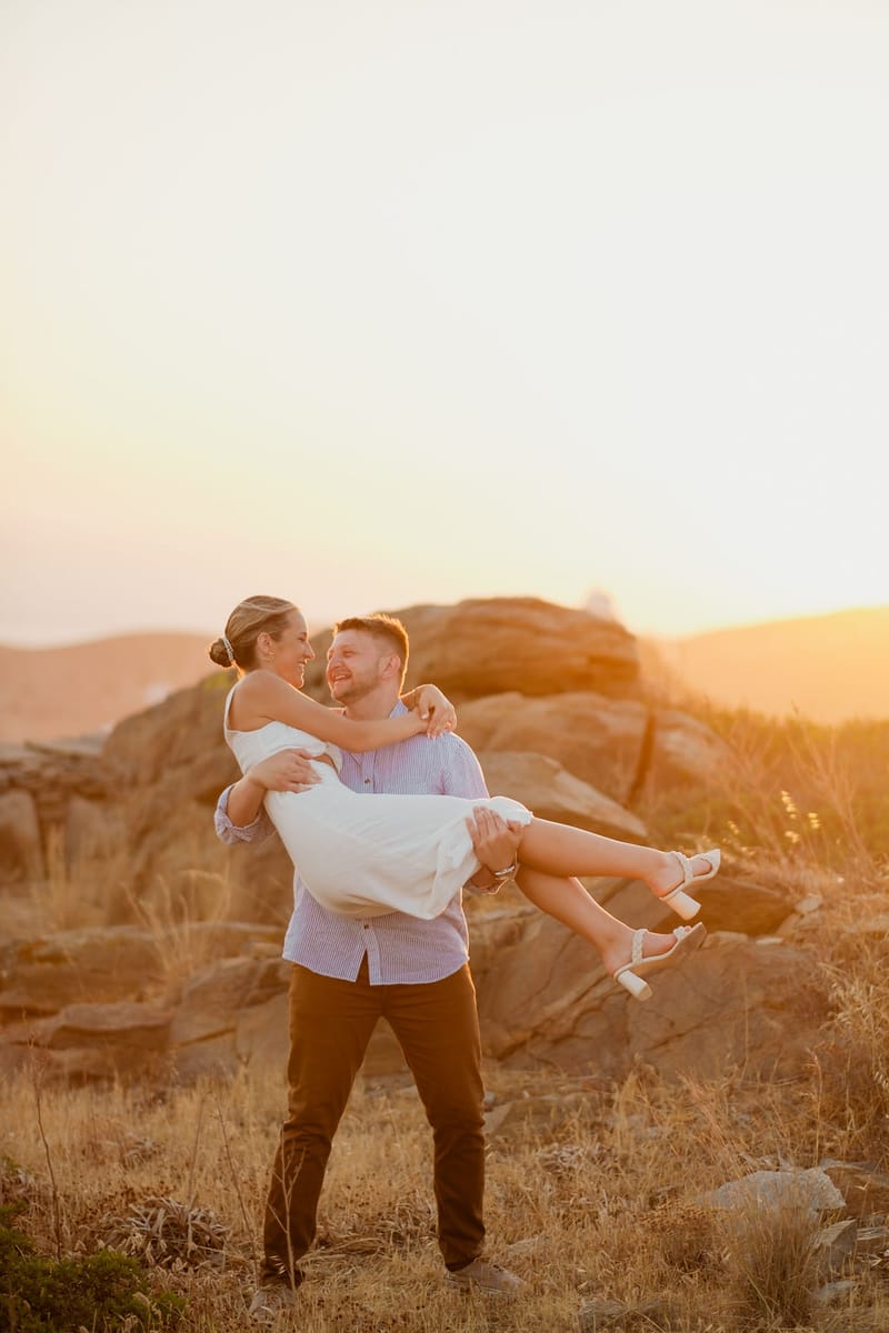 Iliana & Brendan Wedding in Ios at the villa Cycladic Gem