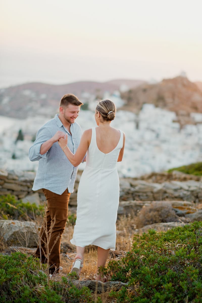 Iliana & Brendan Wedding in Ios at the villa Cycladic Gem