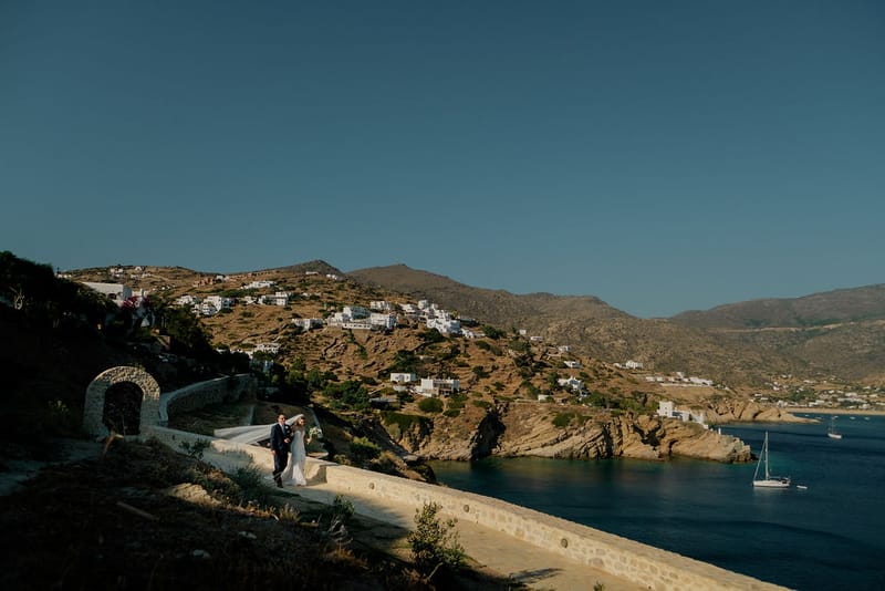 Iliana & Brendan Wedding in Ios at the villa Cycladic Gem