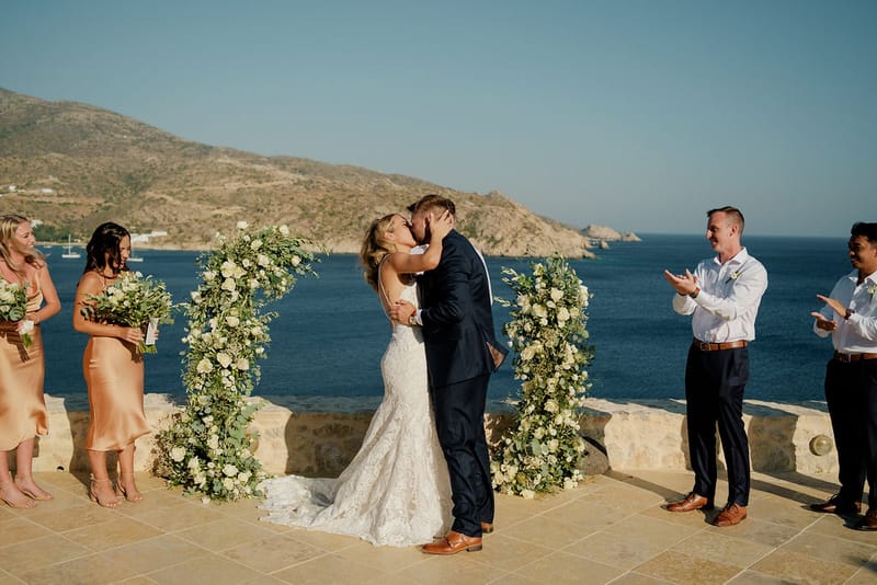 Iliana & Brendan Wedding in Ios at the villa Cycladic Gem