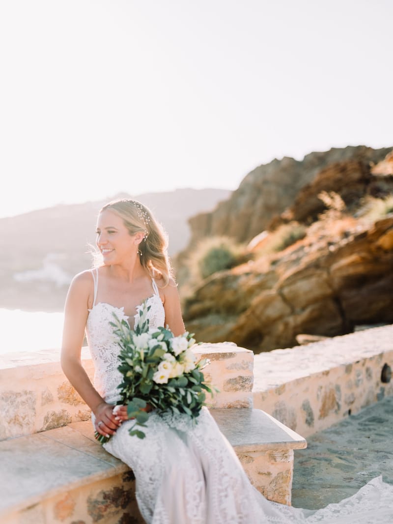Iliana & Brendan Wedding in Ios at the villa Cycladic Gem
