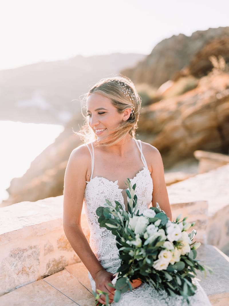 Iliana & Brendan Wedding in Ios at the villa Cycladic Gem
