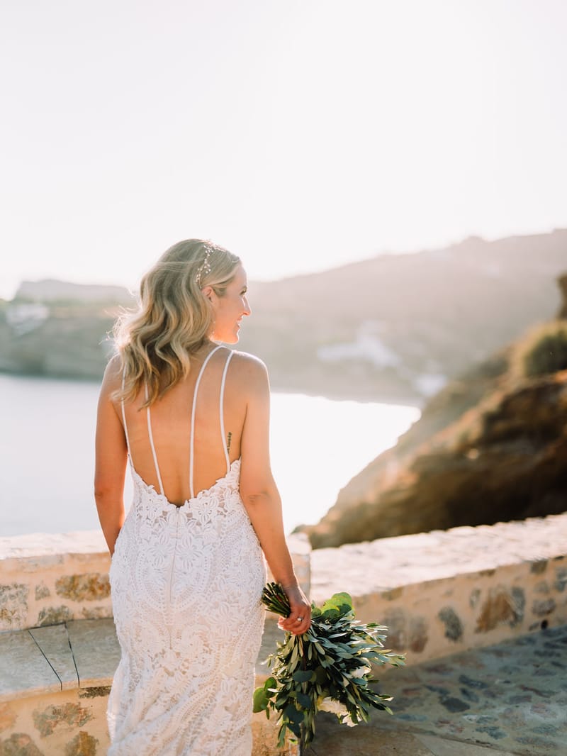 Iliana & Brendan Wedding in Ios at the villa Cycladic Gem