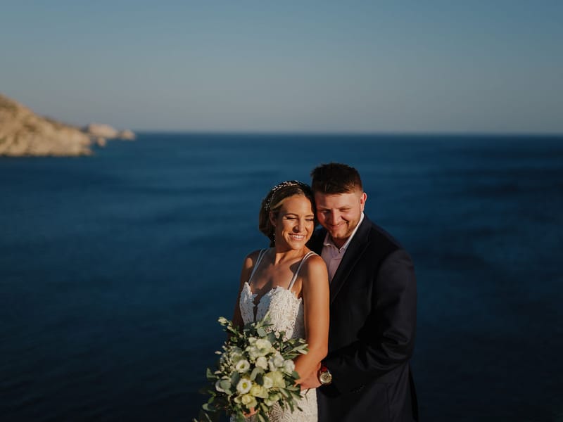 Iliana & Brendan Wedding in Ios at the villa Cycladic Gem