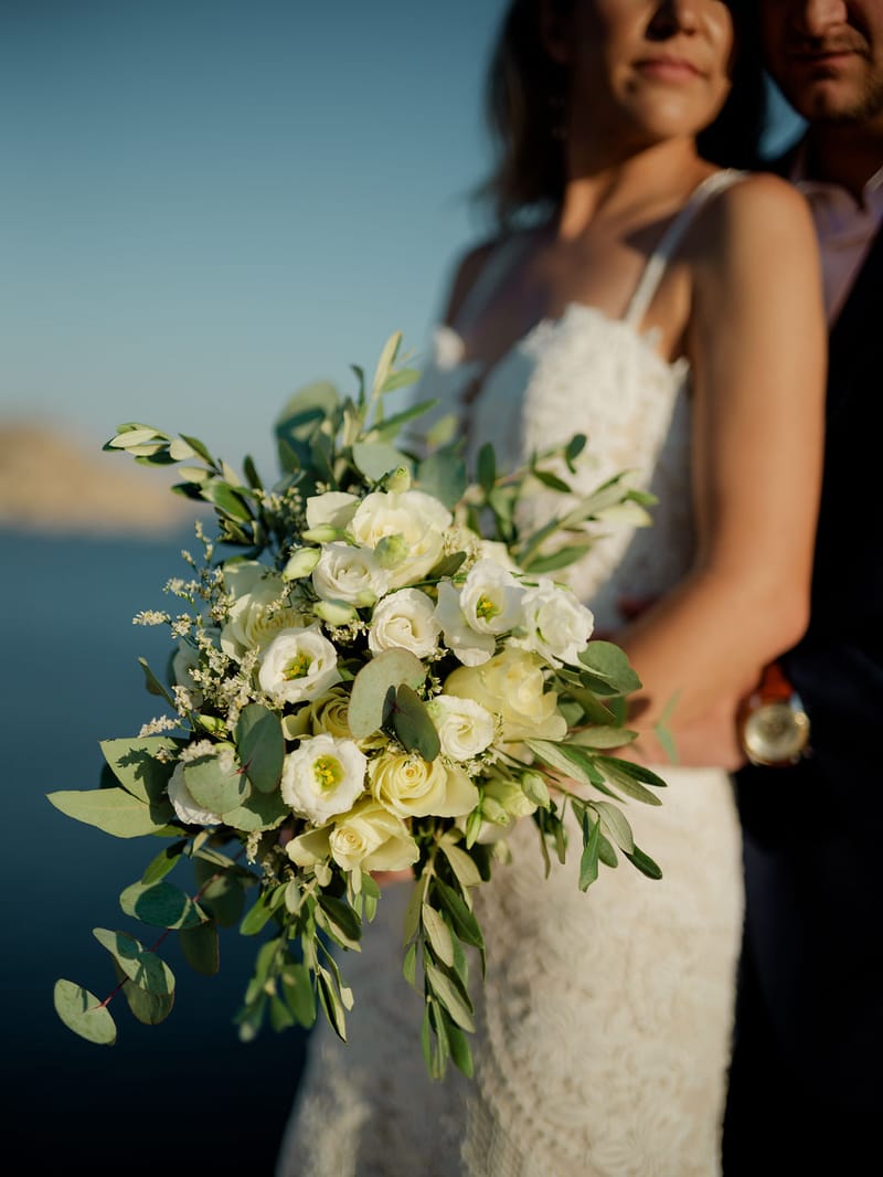 Iliana & Brendan Wedding in Ios at the villa Cycladic Gem