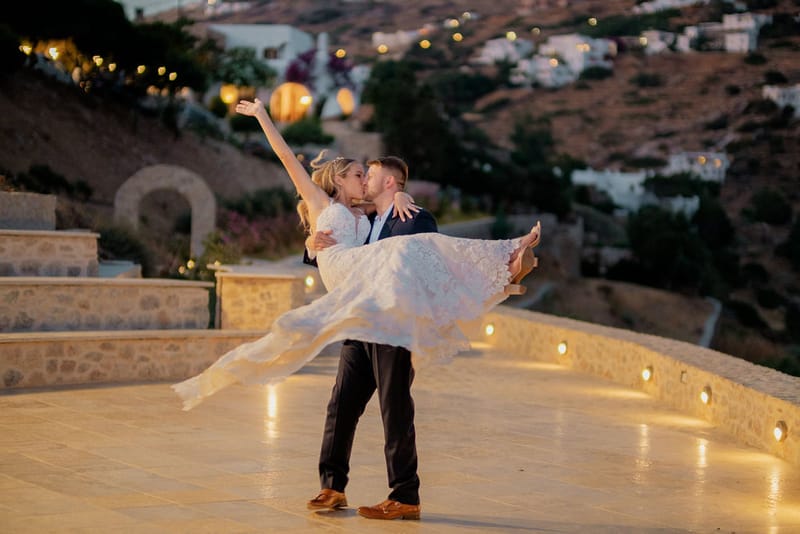 Iliana & Brendan Wedding in Ios at the villa Cycladic Gem