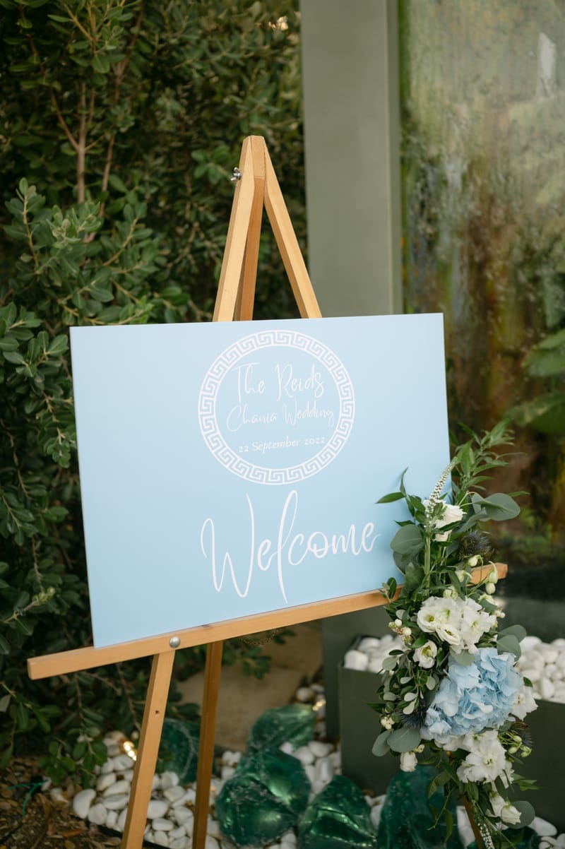 Fiona & Paul Blue theme Wedding in Crete