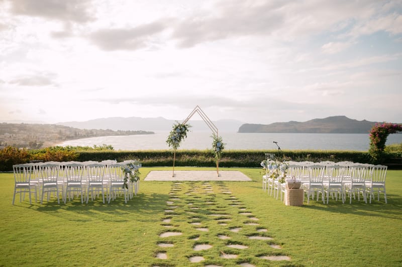 Fiona & Paul Blue theme Wedding in Crete