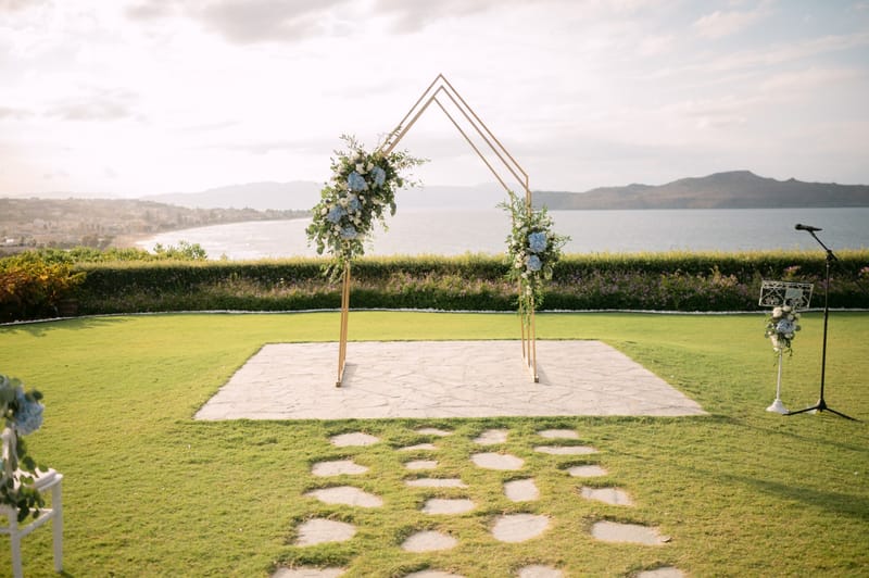 Fiona & Paul Blue theme Wedding in Crete