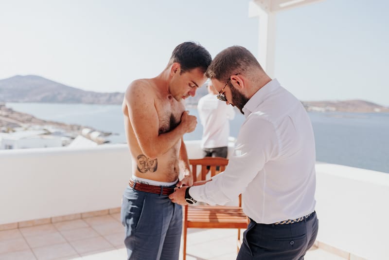 Groom preparation