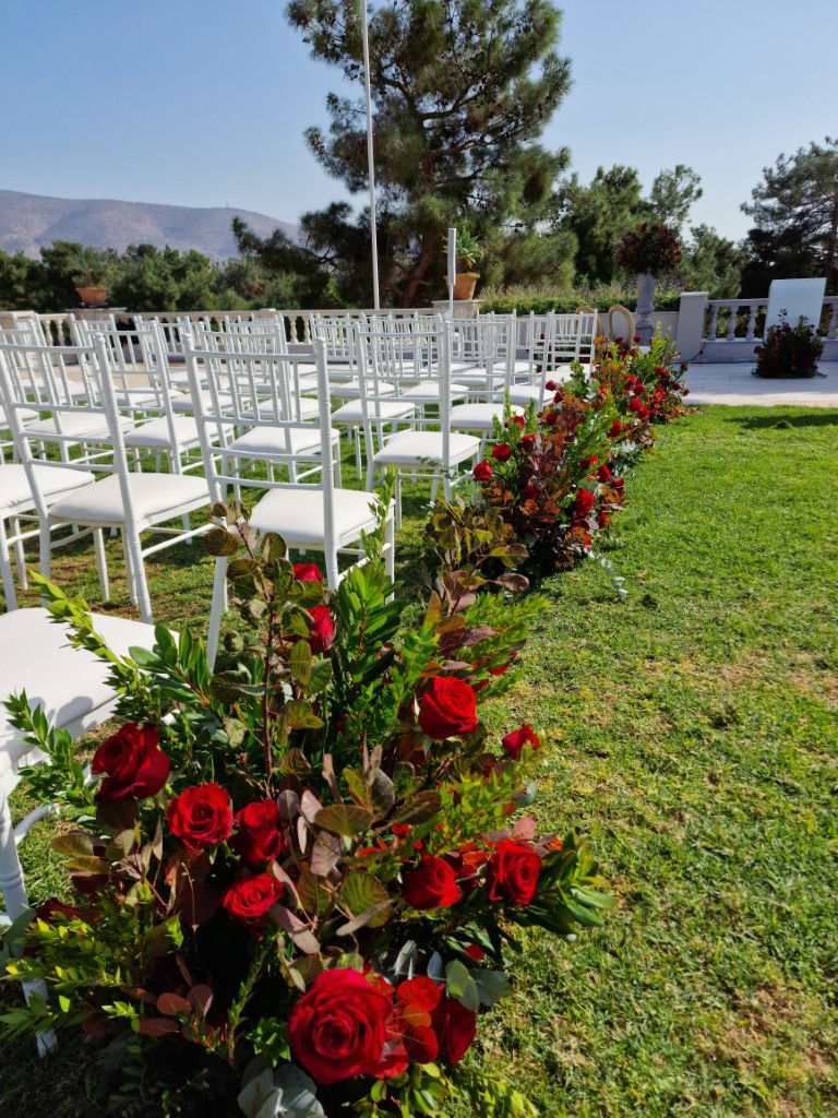 Nigerian Red wedding theme in Athens
