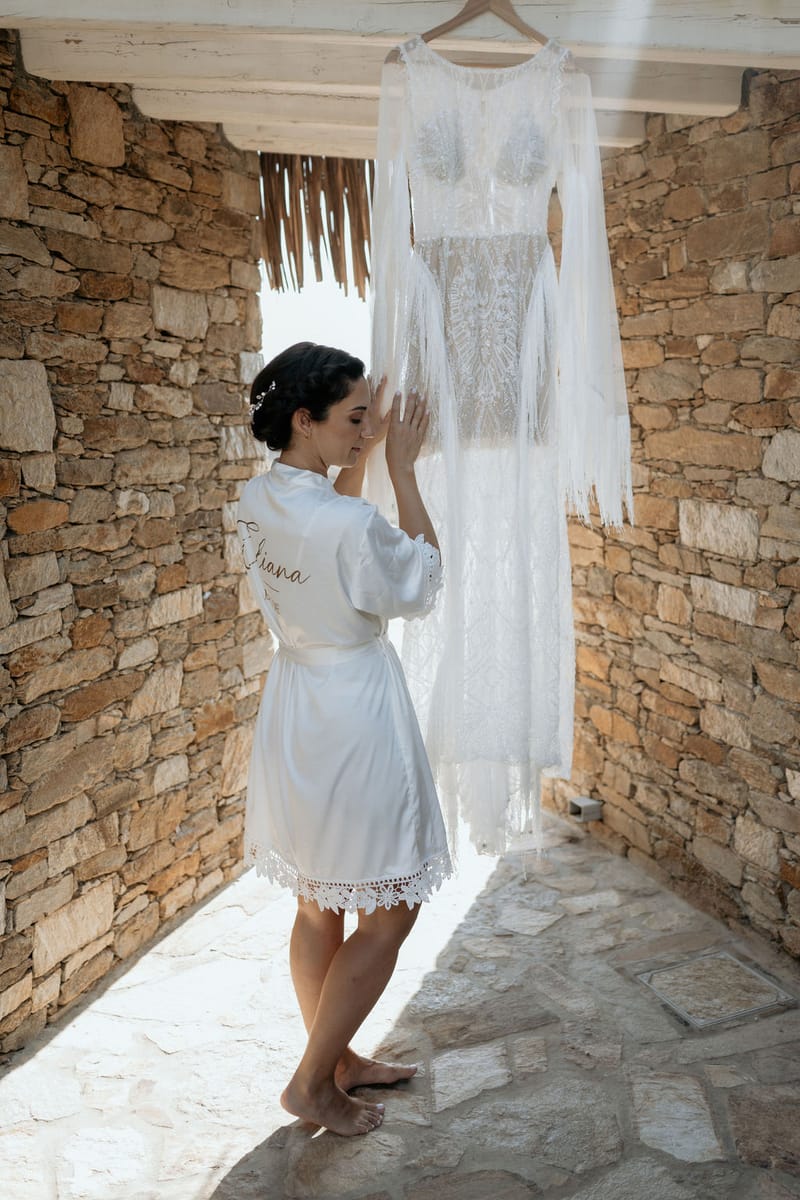 Eliana & Peter Bohemian wedding in Ios