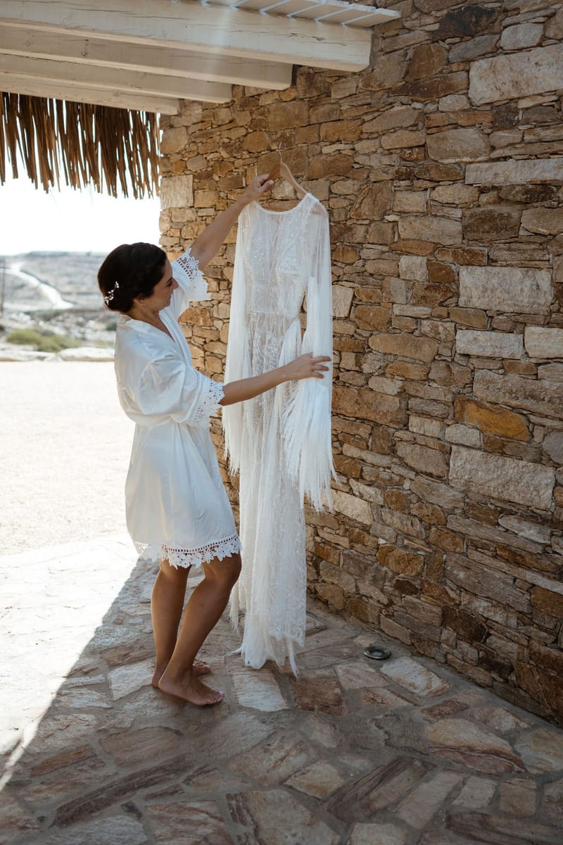 Eliana & Peter Bohemian wedding in Ios