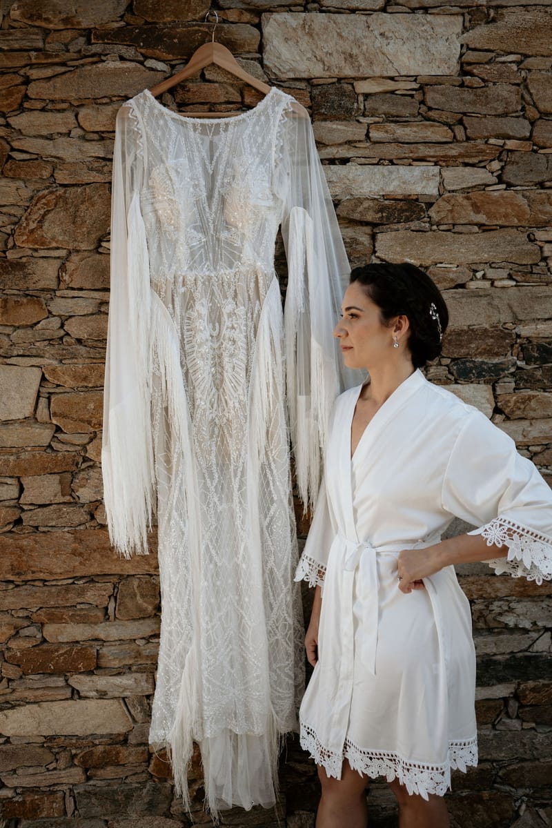 Eliana & Peter Bohemian wedding in Ios