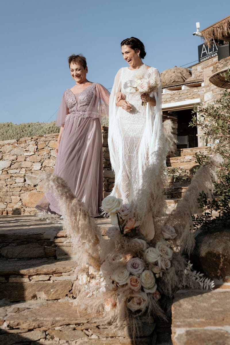 Eliana & Peter Bohemian wedding in Ios